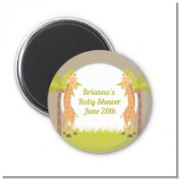 Twin Giraffes - Personalized Baby Shower Magnet Favors
