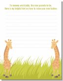 Twin Giraffes - Baby Shower Notes of Advice
