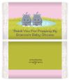 Twin Hippo Girls - Personalized Popcorn Wrapper Baby Shower Favors thumbnail