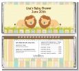 Twin Lions - Personalized Baby Shower Candy Bar Wrappers thumbnail