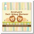 Twin Lions - Personalized Baby Shower Card Stock Favor Tags thumbnail