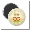 Twin Lions - Personalized Baby Shower Magnet Favors thumbnail