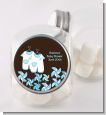 Twin Little Boy Outfits - Personalized Baby Shower Candy Jar thumbnail