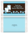Twin Little Boy Outfits - Personalized Popcorn Wrapper Baby Shower Favors thumbnail
