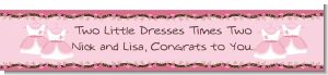 Twin Little Girl Outfits - Personalized Baby Shower Banners