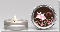Twin Little Girl Outfits - Baby Shower Candle Favors