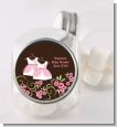 Twin Little Girl Outfits - Personalized Baby Shower Candy Jar thumbnail