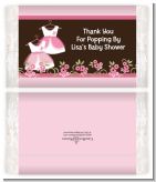 Twin Little Girl Outfits - Personalized Popcorn Wrapper Baby Shower Favors