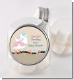 Twin Little Outfits 1 Boy and 1 Girl - Personalized Baby Shower Candy Jar thumbnail
