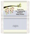 Twin Monkey 1 Girl and 1 Boy - Personalized Popcorn Wrapper Baby Shower Favors thumbnail