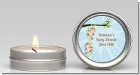 Twin Monkey Boys - Baby Shower Candle Favors