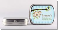 Twin Monkey Boys - Personalized Baby Shower Mint Tins