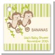 Twin Monkey - Personalized Baby Shower Card Stock Favor Tags thumbnail