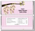 Twin Monkey Girls - Personalized Baby Shower Candy Bar Wrappers thumbnail