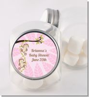 Twin Monkey Girls - Personalized Baby Shower Candy Jar