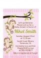 Twin Monkey Girls - Baby Shower Petite Invitations thumbnail