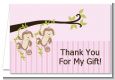 Twin Monkey Girls - Baby Shower Thank You Cards thumbnail