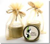 Twin Pandas - Baby Shower Gold Tin Candle Favors