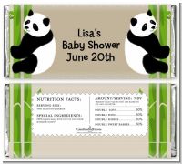 Twin Pandas - Personalized Baby Shower Candy Bar Wrappers