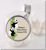 Twin Pandas - Personalized Baby Shower Candy Jar