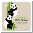 Twin Pandas - Personalized Baby Shower Card Stock Favor Tags thumbnail