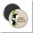 Twin Pandas - Personalized Baby Shower Magnet Favors thumbnail
