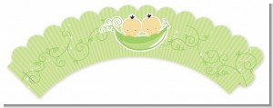 Twins Two Peas in a Pod Asian - Baby Shower Cupcake Wrappers