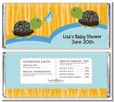 Twin Turtle Boys - Personalized Baby Shower Candy Bar Wrappers