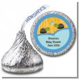 Twin Turtle Boys - Hershey Kiss Baby Shower Sticker Labels thumbnail