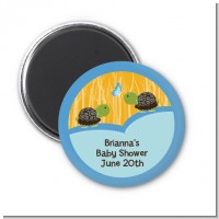 Twin Turtle Boys - Personalized Baby Shower Magnet Favors