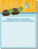 Twin Turtle Boys - Baby Shower Notes of Advice