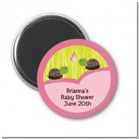 Twin Turtle Girls - Personalized Baby Shower Magnet Favors