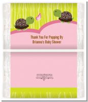 Twin Turtle Girls - Personalized Popcorn Wrapper Baby Shower Favors