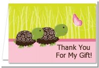 Twin Turtle Girls - Baby Shower Thank You Cards