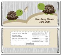 Twin Turtles - Personalized Baby Shower Candy Bar Wrappers