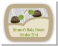 Twin Turtles - Personalized Baby Shower Rounded Corner Stickers thumbnail