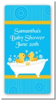 Twin Duck - Custom Rectangle Baby Shower Sticker/Labels