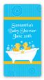 Twin Duck - Custom Rectangle Baby Shower Sticker/Labels thumbnail