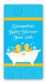 Twin Duck - Custom Rectangle Baby Shower Sticker/Labels