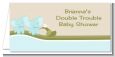 Twin Elephant Boys - Personalized Baby Shower Place Cards thumbnail