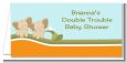 Twin Elephants - Personalized Baby Shower Place Cards thumbnail