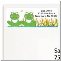 Twin Frogs - Baby Shower Return Address Labels
