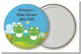 Twin Frogs - Personalized Baby Shower Pocket Mirror Favors