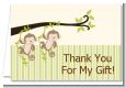 Twin Monkey - Baby Shower Thank You Cards thumbnail