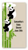 Twin Pandas - Custom Rectangle Baby Shower Sticker/Labels