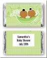 Twins Two Peas in a Pod African American Boy And Girl - Personalized Baby Shower Mini Candy Bar Wrappers thumbnail