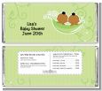 Twins Two Peas in a Pod African American - Personalized Baby Shower Candy Bar Wrappers thumbnail