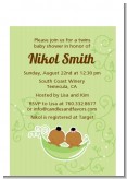 Twins Two Peas in a Pod African American - Baby Shower Petite Invitations