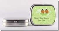 Twins Two Peas in a Pod African American - Personalized Baby Shower Mint Tins