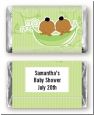Twins Two Peas in a Pod African American Two Boys - Personalized Baby Shower Mini Candy Bar Wrappers thumbnail